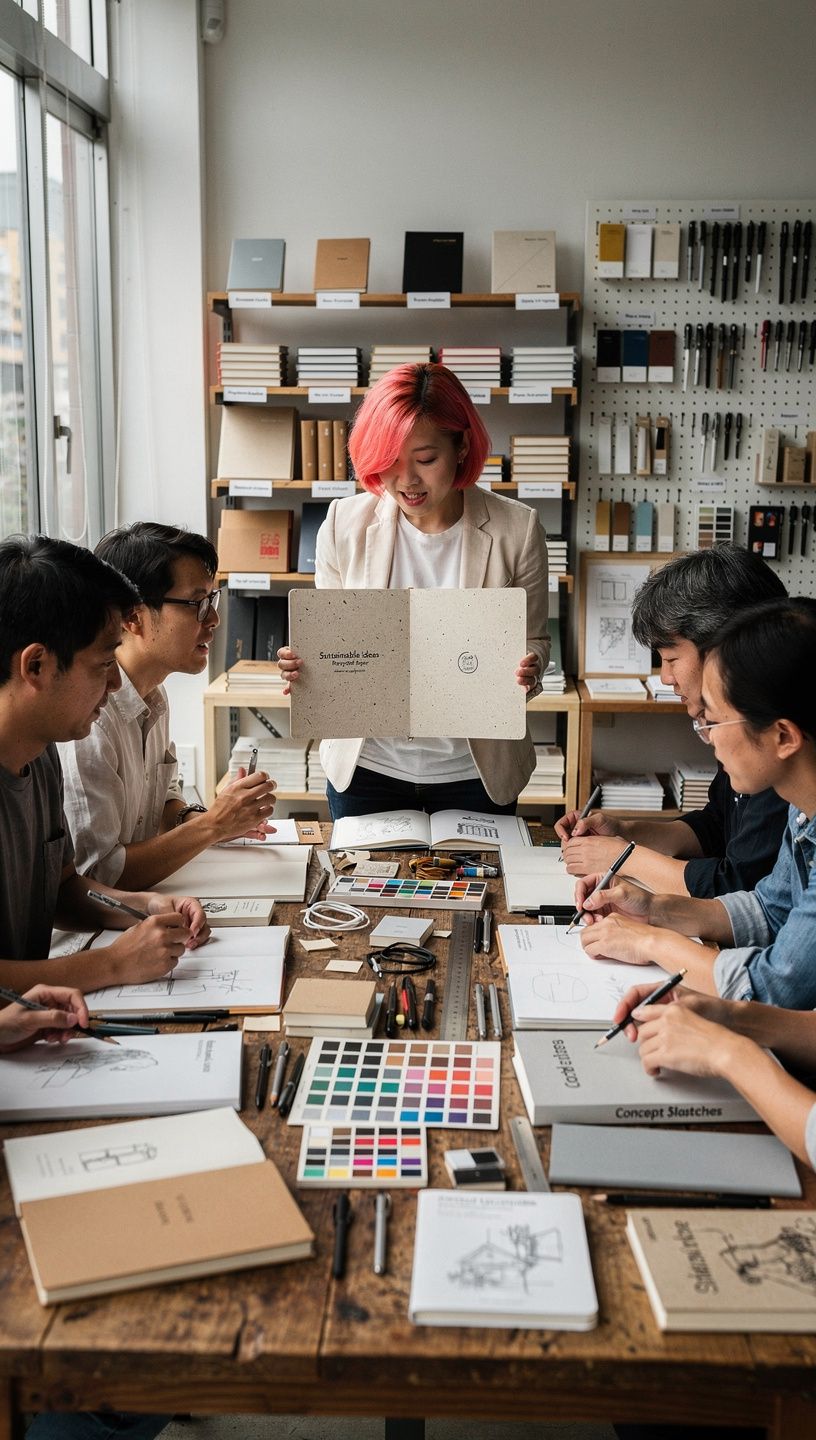 創造的なアイデアを書き留めるためのインスピレーションが溢れる空間