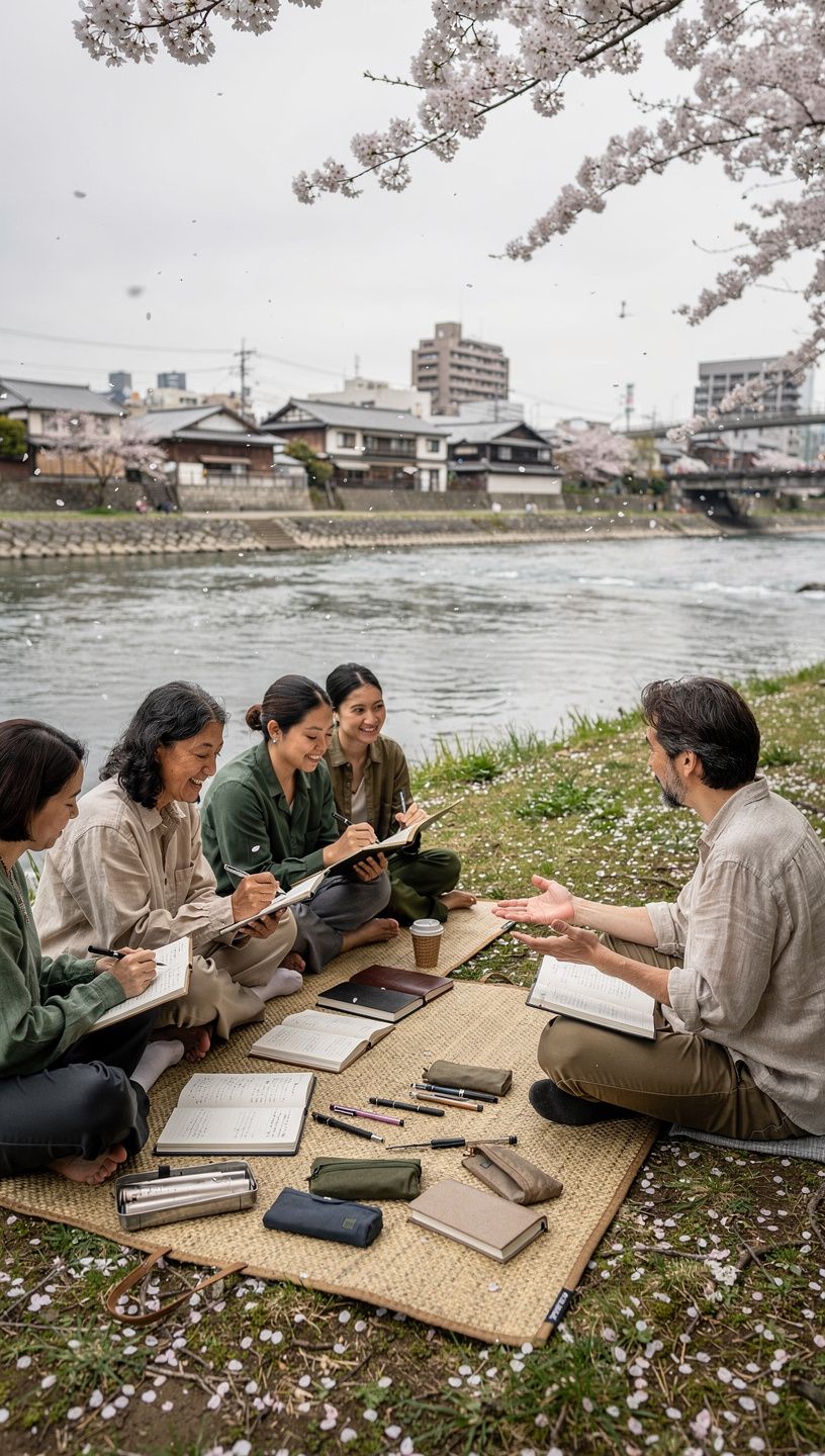 美しいデザインのジャーナルが並ぶ棚の写真